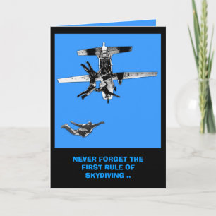 Carte Amusant, première règle d'anniversaire de parachut
