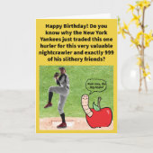 Carte Amusant Pun Un Pitcher vaut un 1000 vers Anniversa (Fleur jaune)