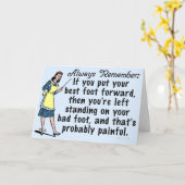 Carte Amusant Retro Meilleur Pied Démotivant (Fleur jaune)