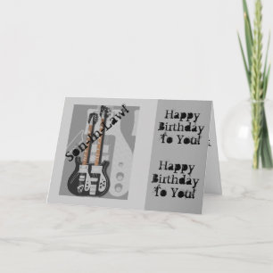 Carte Amusant, salut d'anniversaire pour un gendre, guit