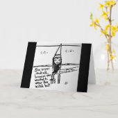 Carte Amusant salut d'Halloween Casquette de sorcière Du (Fleur jaune)