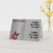 Carte Amusant, salutation d'anniversaire pour frère, gui (Fleur jaune)