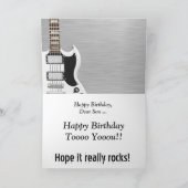 Carte Amusant, salutation d'anniversaire pour un fils, g (Intérieur)