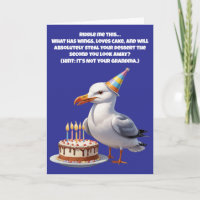 Amusant Seagull Birthday Riddle - Cake at Risk!