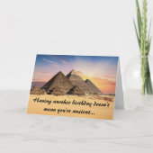 Carte Amusant sur la colline Humour Egypte Pyramides (Devant)
