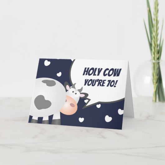 Carte Amusant sur la colline Joyeux 70e anniversaire (Devant)