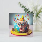 CARTE AMUSANT SUR LA COLLINE THÈME DE GÂTEAU D'ANNIVERSA (Debout devant)