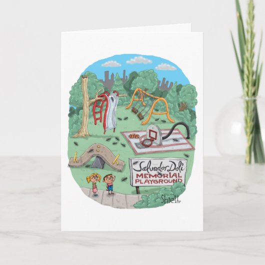 Carte Amusant terrain de jeu Salvador Dali. (Devant)