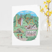 Carte Amusant terrain de jeu Salvador Dali. (Fleur jaune)