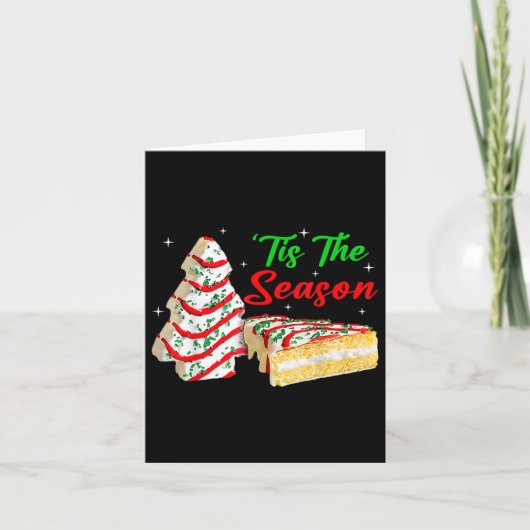 Carte Amusant Tis Season Christmas Tree Cakes Debbie (Devant)