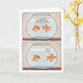 Carte Amusant Trapped Goldfish (Fleur jaune)