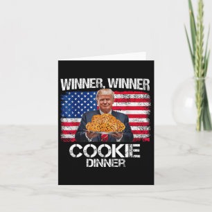 Carte Amusant Trump Conception de Noël Gagnant Cookie