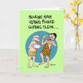 Carte Amusant Vieillir (Fleur jaune)