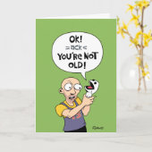 Carte Amusant Vieillir (Fleur jaune)