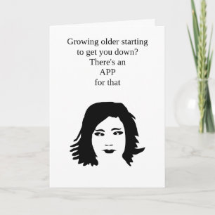 Carte Amusant vieillir heureux souhait d'anniversaire pl