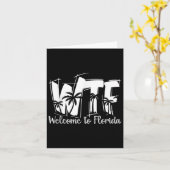 Carte Amusant Wtf Bienvenue En Floride _ Plage Océan _ S (Fleur jaune)