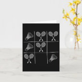 Carte Amusante Blague Badminton - Noughts Et Croix Tic-t (Fleur jaune)
