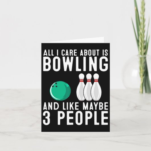 Carte Amusante Conception De Bowling Pour Hommes Femmes (Devant)
