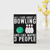 Carte Amusante Conception De Bowling Pour Hommes Femmes (Fleur jaune)