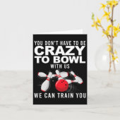 Carte Amusante Conception De Bowling Pour Hommes Femmes  (Fleur jaune)