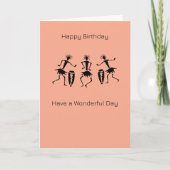 Carte Amusante Danse Inspirationnelle Anniversaire (Devant)