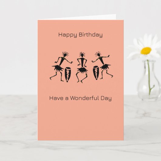 Carte Amusante Danse Inspirationnelle Anniversaire (Petite plante)