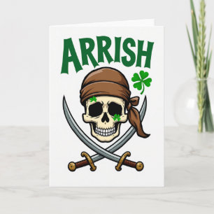 Carte amusante de crâne de pirate Arrrish