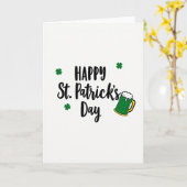Carte amusante de la Saint-Patrick (Fleur jaune)
