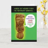 Carte Amusante déesse d'anniversaire Paroles de sagesse (Fleur jaune)