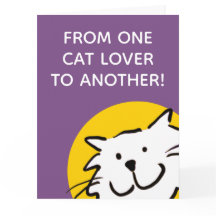 Carte amusante d'un amateur de chats à un autre