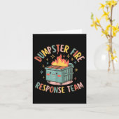 Carte Amusante équipe d'intervention incendie de Dumpste (Fleur jaune)