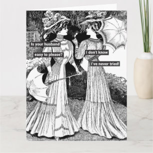 Carte Amusante femme au foyer victorienne