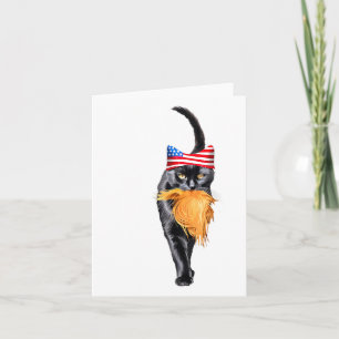 Carte Amusante Femme Sans Chat Avec Trump Votez Kama