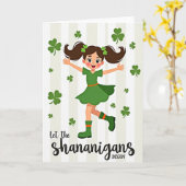 Carte Amusante Fille Chanceuse (Fleur jaune)