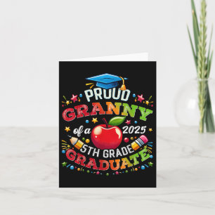 Carte Amusante Granny Fière D'Un Cl De 2025 Gradu De 5E