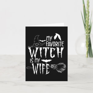 Carte Amusante Idée cadeau Halloween Mari Femme Éffrayan