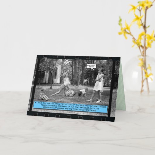 Carte amusante - Leapfrog (Fleur jaune)