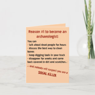 Carte Amusante Mal Archéologue Lumière de motivation