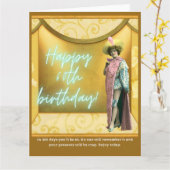 Carte Amusante modification Art 60ème Big Birthday Card (Fleur jaune)