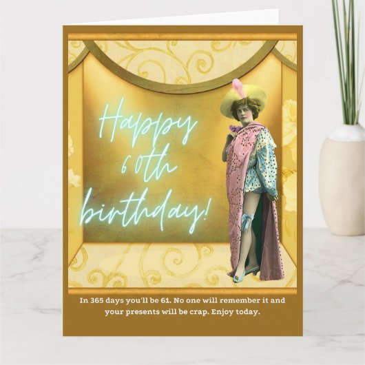 Carte Amusante modification Art 60ème Big Birthday Card (Devant)