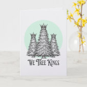 Carte amusante 'Nous trois rois' pour l'arbre de N (Fleur jaune)
