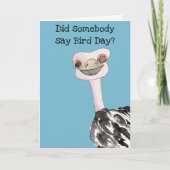 Carte Amusante Ostrich Bird Day Anniversaire (Devant)