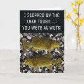 Carte Amusante Petite-Mare Basse Pêche Lac Angler Annive (Fleur jaune)