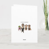 Carte amusante pour chasseur ou militaire d'amis (Dos)