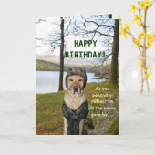 Carte amusante pour chasseur ou militaire d'amis (Fleur jaune)