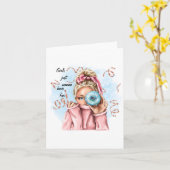 Carte Amusante Pour Filles (Fleur jaune)