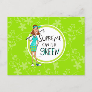 Carte amusante pour la dame golfeuse dans votre vi