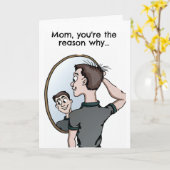 Carte amusante pour l'anniversaire de maman (Fleur jaune)