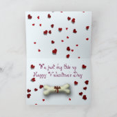 Carte amusante "Saint Valentin" avec Basset & Hear (Intérieur)