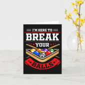 Carte Amusante Tenue De Billard Pour Pool Billard Player (Fleur jaune)